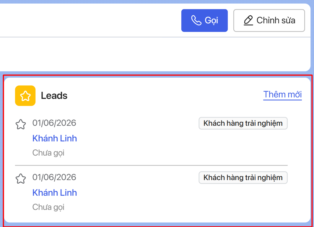 Block Lead trên chi tiết khách hàng