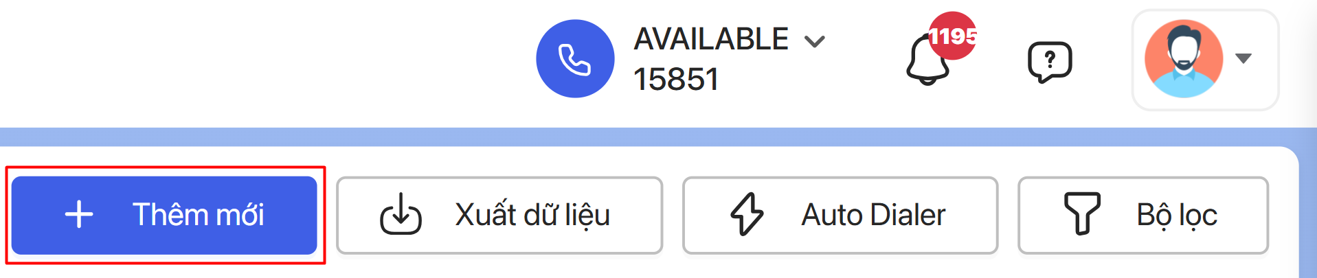 Nút Thêm mới Lead