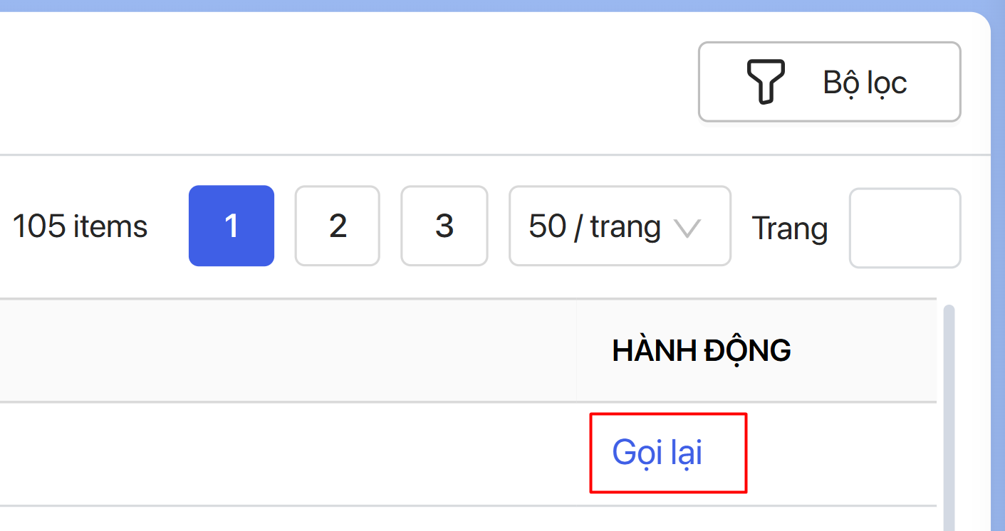 Nút Gọi lại