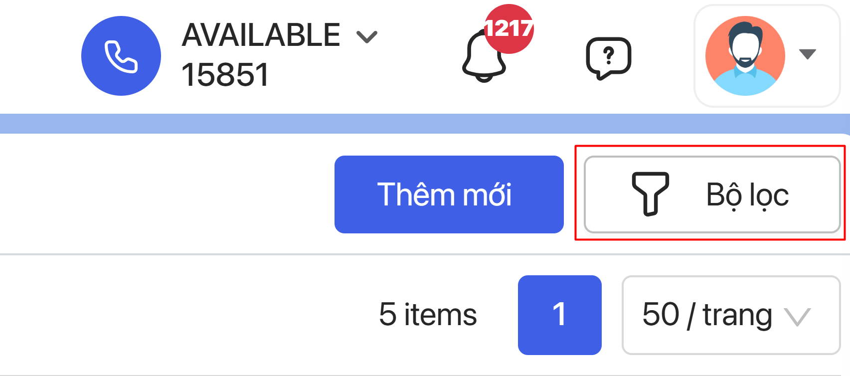 Bộ lọc User