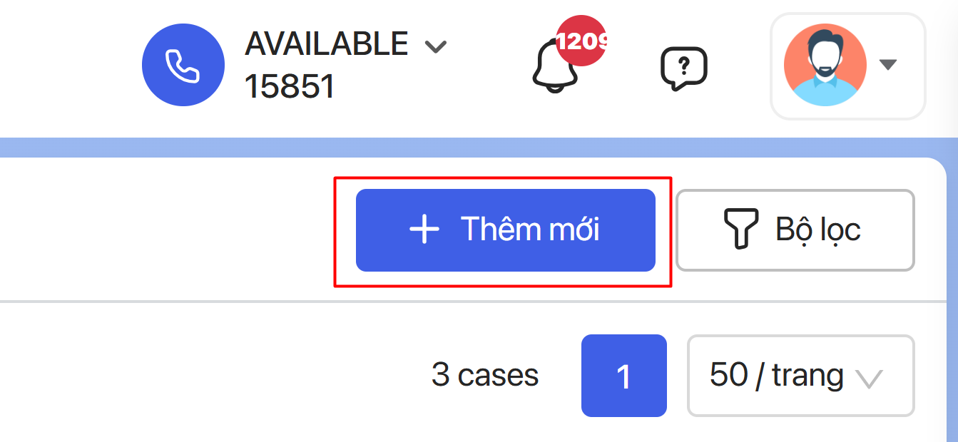 Nút Thêm mới
