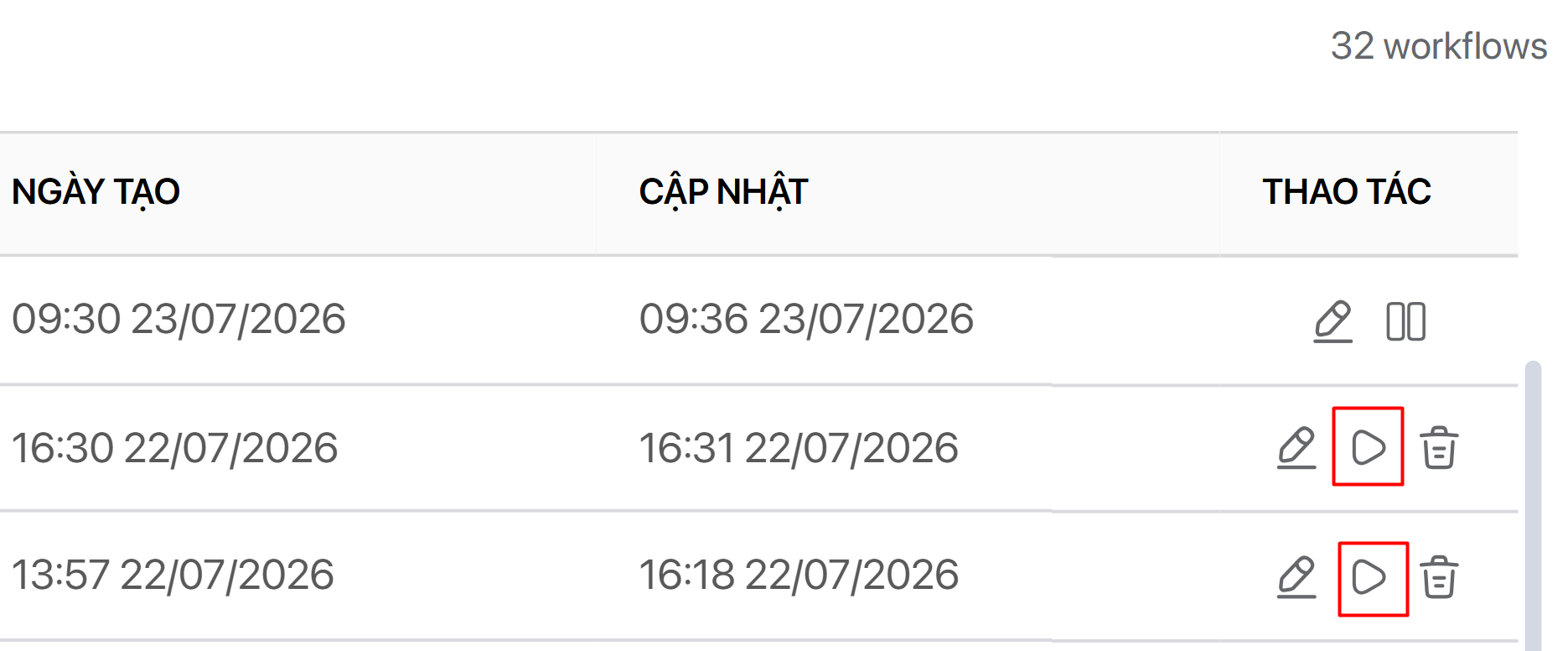 Kích hoạt Workflow từ danh sách