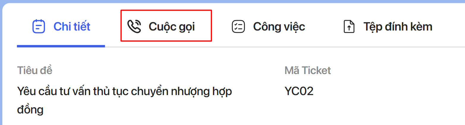 Tab Cuộc gọi