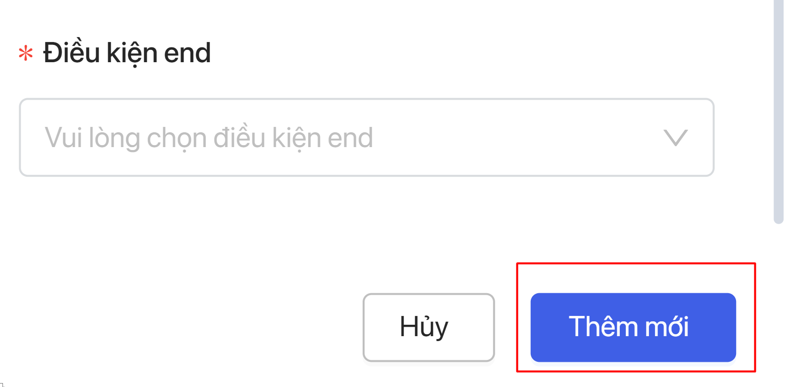 Nút Thêm mới tại Form SLA